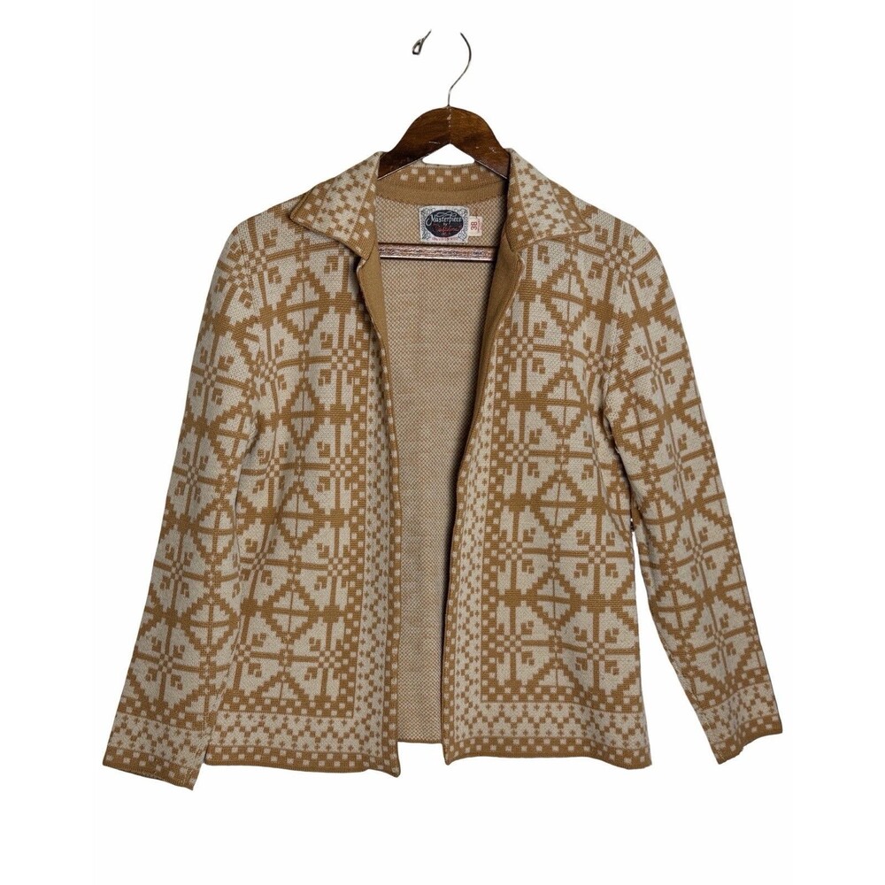 Vintage 100% Virgin Wool Catalina Masterpiece Cardigan Sweater Womens S/M  38